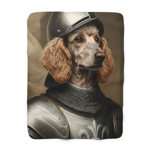 Poodle Medieval Knight Portrait Regal Throw Blanket | Premium Dog Prints | Tritan