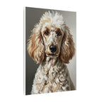 Poodle Oil Portrait Canvas Print, Elegant Dog Wall Art, Poodle Lover Gift, Sophisticated Pet Decor