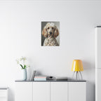 Poodle Oil Portrait Canvas Print, Elegant Dog Wall Art, Poodle Lover Gift, Sophisticated Pet Decor