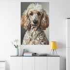 Poodle Oil Portrait canvas print by Tritan, desk wall