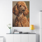 Poodle Oil Portrait canvas print by Tritan, desk wall