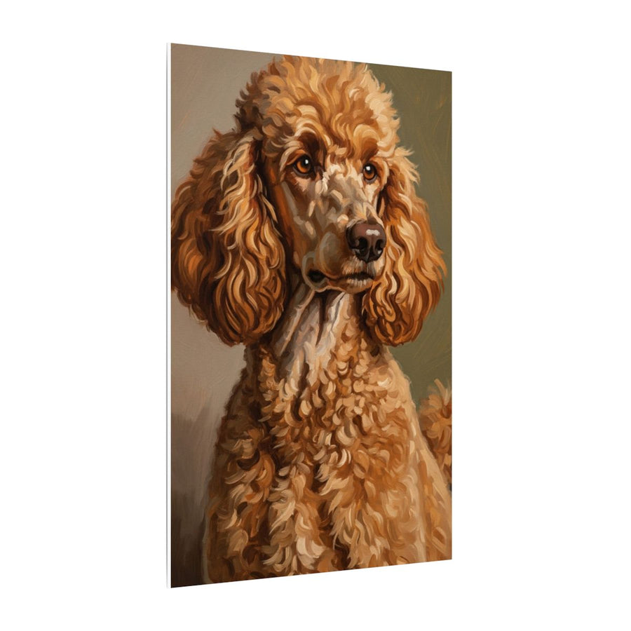 Poodle Oil Portrait canvas print by Tritan, side