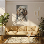 Poodle Oil Portrait canvas print by Tritan, sofa wall