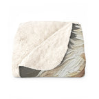 Poodle Oil Portrait sherpa blanket by Tritan, folded