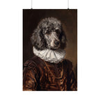 Poodle Renaissance Royal matte poster print by Tritan, front