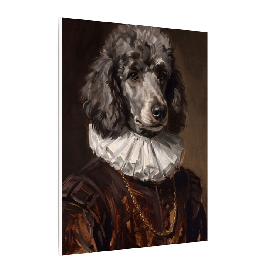 Poodle Renaissance Royal canvas print by Tritan, side