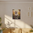 Poodle Stained Glass canvas print by Tritan, sofa wall
