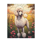 Poodle Stained Glass canvas print by Tritan, front