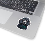 Poodle Low Poly vinyl sticker by Tritan, on a laptop