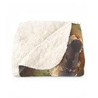 Poodle Watercolor sherpa blanket by Tritan, folded