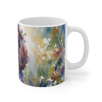 Poodle Watercolor ceramic mug by Tritan, right handle