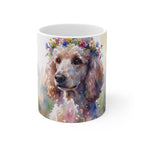 Poodle Watercolor ceramic mug by Tritan, front