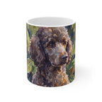 Poodle Watercolor ceramic mug by Tritan, front