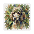 Poodle Watercolor vinyl sticker by Tritan, front