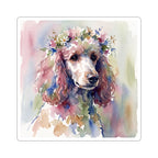 Poodle Watercolor vinyl sticker by Tritan, front