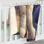 Poodle Watercolor Lavender Fields Throw Blanket | Premium Dog Prints | Tritan