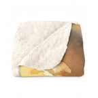 Poodle Watercolor sherpa blanket by Tritan, folded