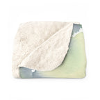 Poodle Watercolor sherpa blanket by Tritan, folded