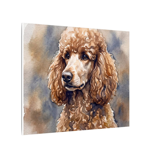 Poodle Watercolor Wall Art Canvas Print, Gift for Dog Lovers, Stretched Canvas Pet Art, Dog Mom Gift, Home Decor, Animal Painting