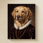 Golden Retriever Renaissance Royal matte poster print by Tritan, angled view