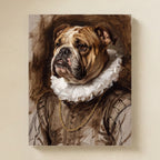 English Bulldog Renaissance Royal matte poster print by Tritan, angled view