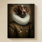 German Shorthaired Pointer Renaissance Royal matte poster print by Tritan, angled view
