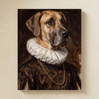 Great Dane Renaissance Royal matte poster print by Tritan, angled view