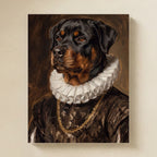 Rottweiler Renaissance Royal matte poster print by Tritan, angled view