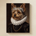 Yorkshire Terrier Renaissance Royal matte poster print by Tritan, angled view