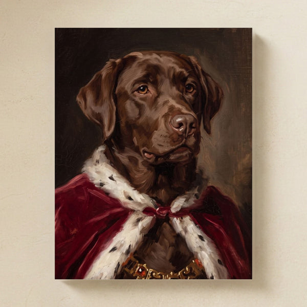 Labrador Retriever Kings & Queens Matte Art Poster Print, Regal Dog Painting, Labrador Retriever Lover Gift