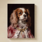 Cavalier King Charles Spaniel Kings & Queens matte poster print by Tritan, angled view