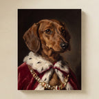 Dachshund Kings & Queens matte poster print by Tritan, angled view