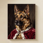 German Shepherd Kings & Queens matte poster print by Tritan, angled view