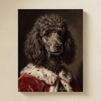 Poodle Kings & Queens matte poster print by Tritan, angled view