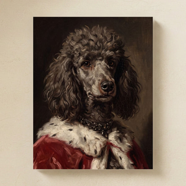 Poodle Kings & Queens Matte Art Poster Print, Regal Dog Painting, Poodle Lover Gift