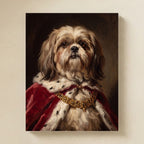 Shih Tzu Kings & Queens matte poster print by Tritan, angled view