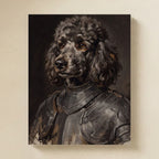 Poodle Medieval Knight matte poster print by Tritan, angled view