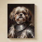 Shih Tzu Medieval Knight matte poster print by Tritan, angled view