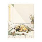 Pug Nursery Storybook canvas print by Tritan, front