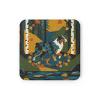 Australian Shepherd Drink Coaster by Tritan, angled detail view