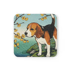 Beagle Drink Coaster by Tritan, angled detail view