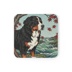 Bernese Mountain Dog Drink Coaster by Tritan, angled detail view