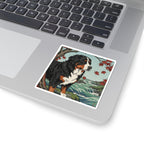 Bernese Mountain Dog vinyl sticker by Tritan, on a laptop