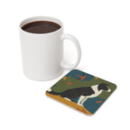 Border Collie Drink Coaster by Tritan, size and detail view