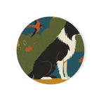 Border Collie Drink Coaster by Tritan, front studio view