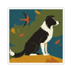 Border Collie vinyl sticker by Tritan, front