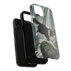 Border Collie tough phone case by Tritan, two-piece layers