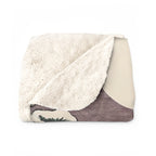 Border Collie sherpa blanket by Tritan, folded