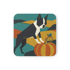 Boston Terrier Drink Coaster by Tritan, angled detail view