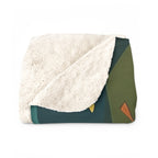 Boston Terrier sherpa blanket by Tritan, folded